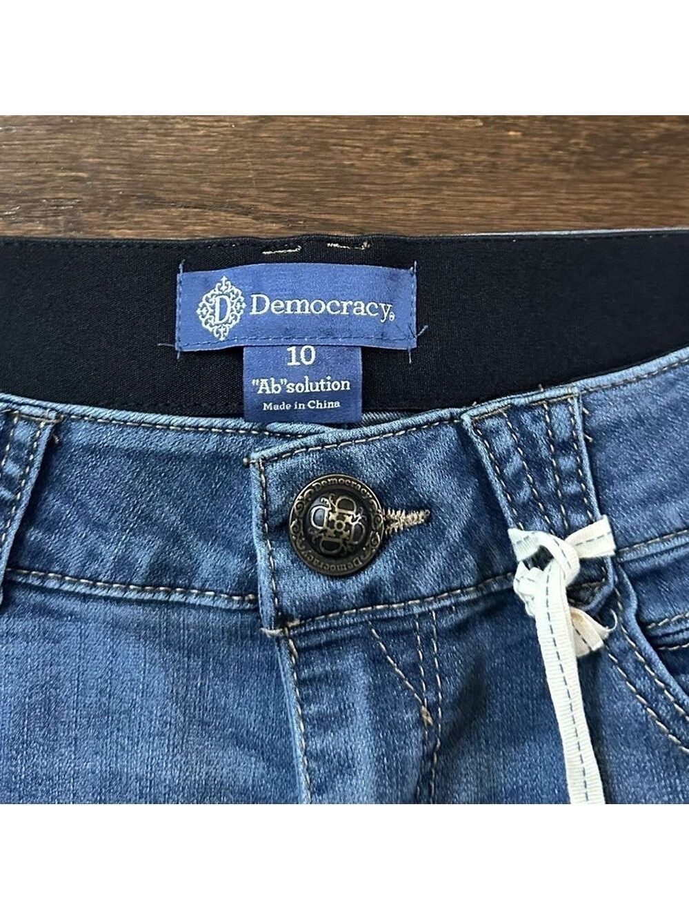 Democracy "Ab"solution Patriot Straight Leg Jeans – Size 10, NWT - Picture 3 of 10